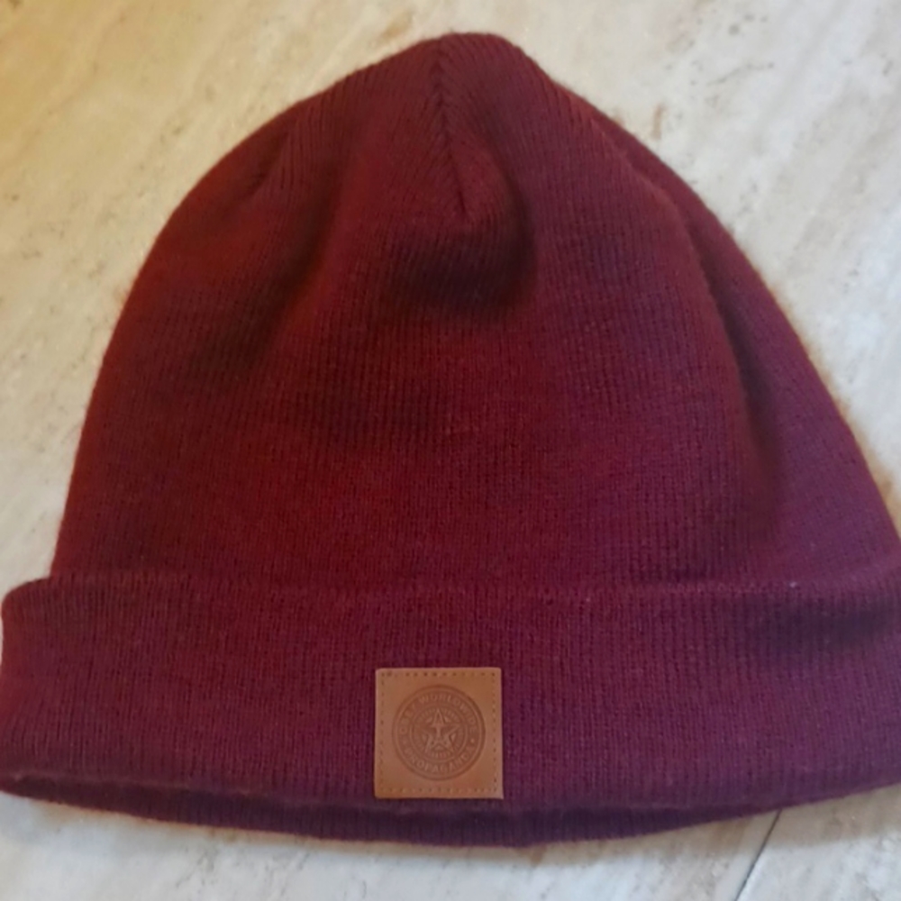 OBEY Worldwide Propaganda Unisex Burgundy Beanie